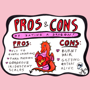 pros and cons of dating a dragon by unicornface