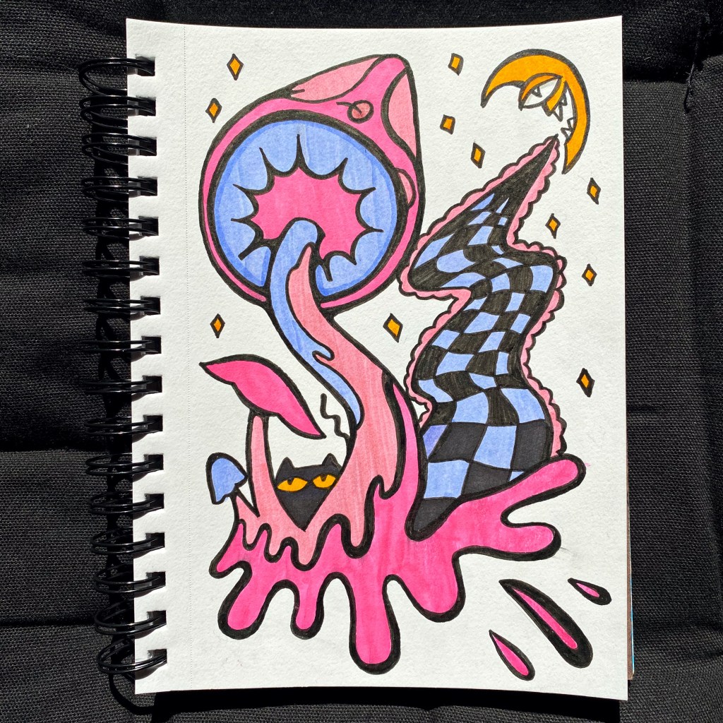 mushroom art by unicornface