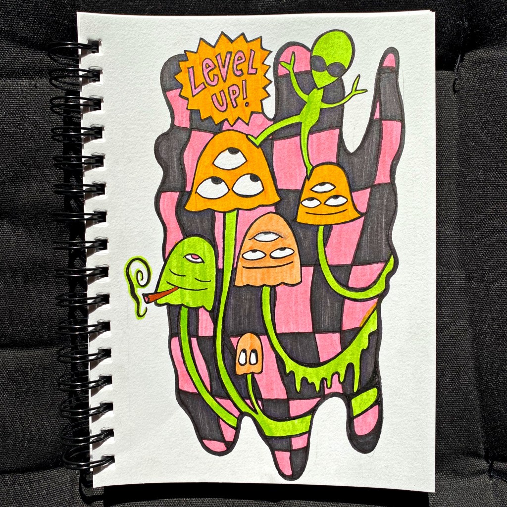 level up sketchbook art california witchcraft