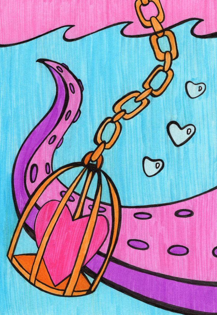 heart tentacle art by unicornface