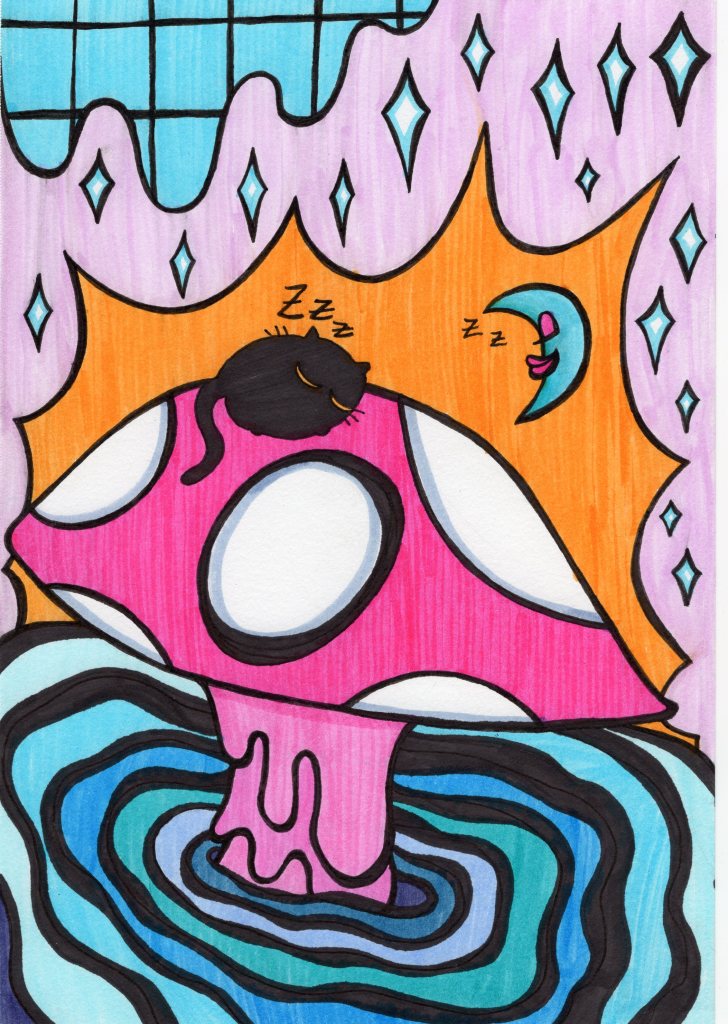 mushroom art by unicornface
