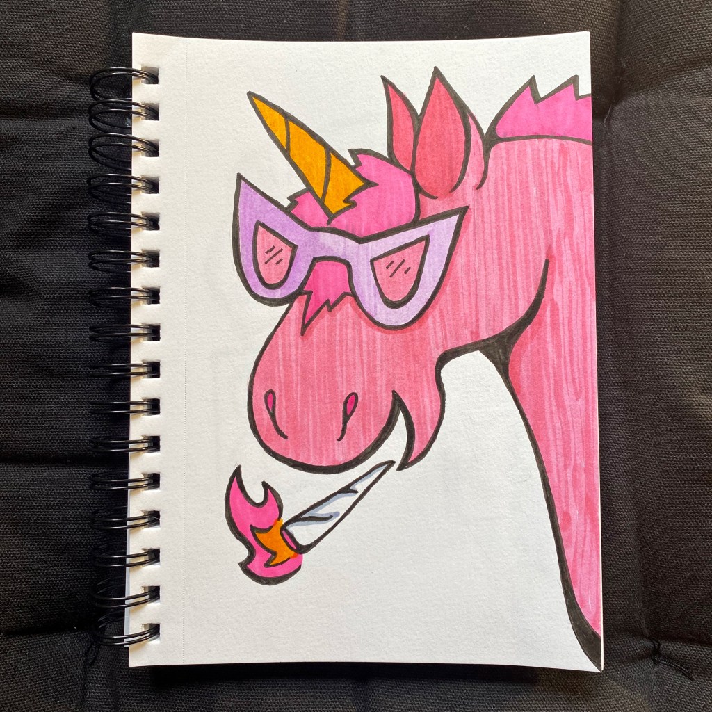 unicornface trippy art