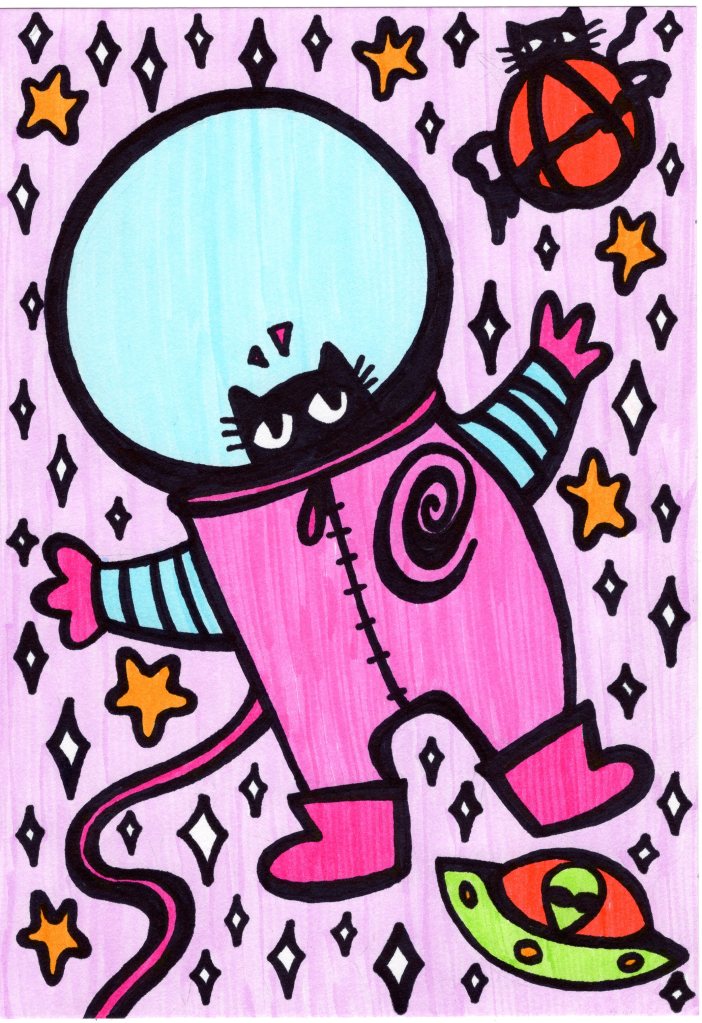unicornface trippy space doodle