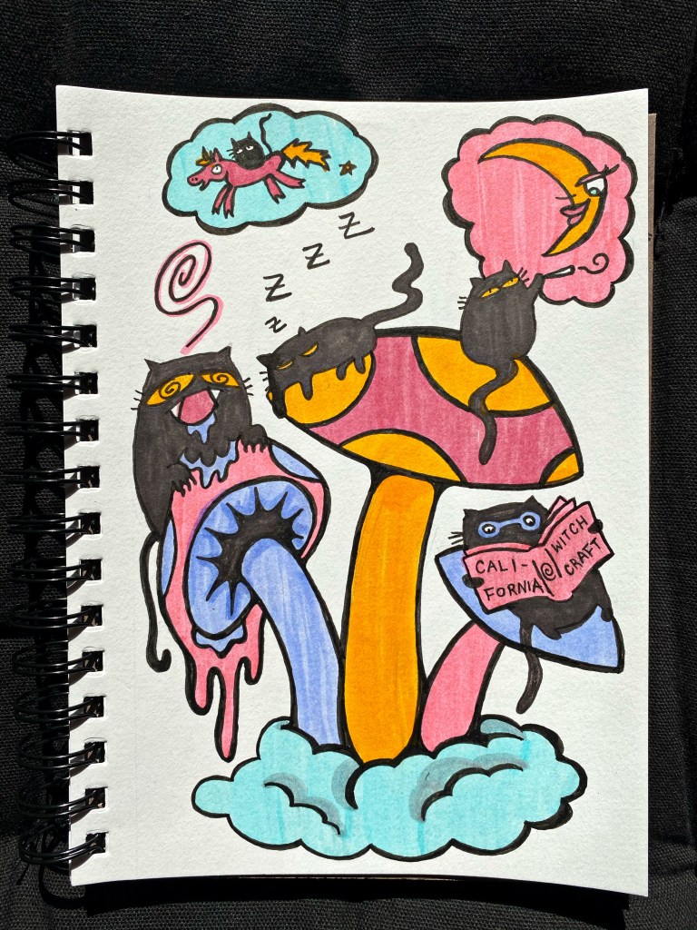 mushroom art by unicornface