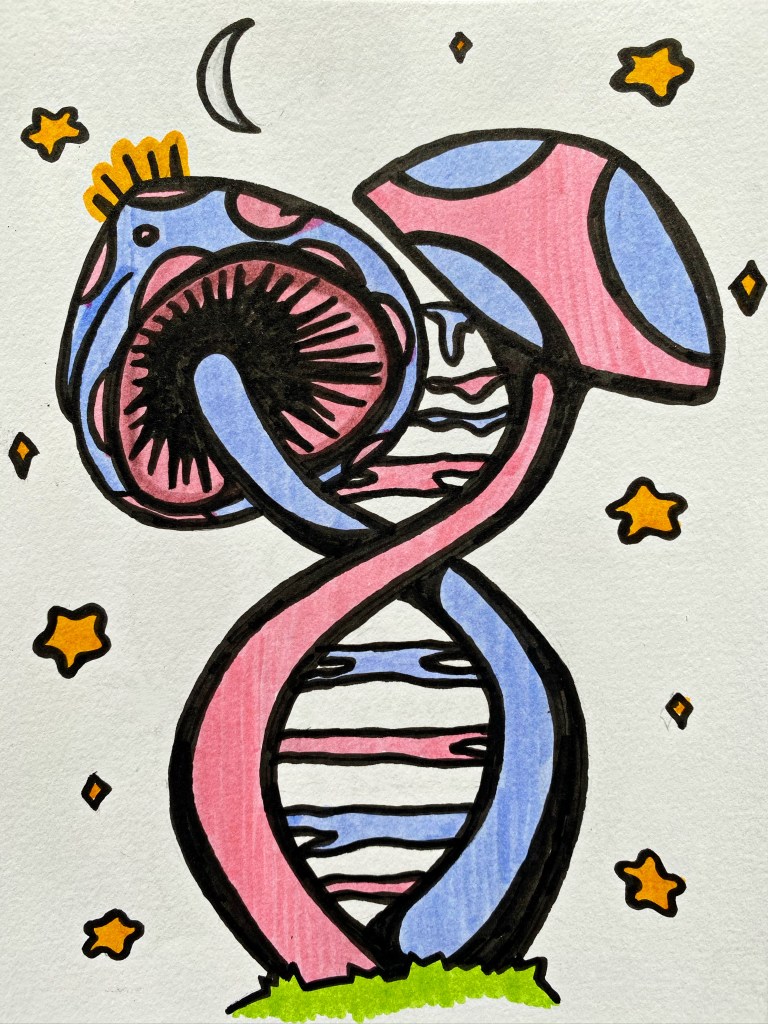 mushroom art by unicornface