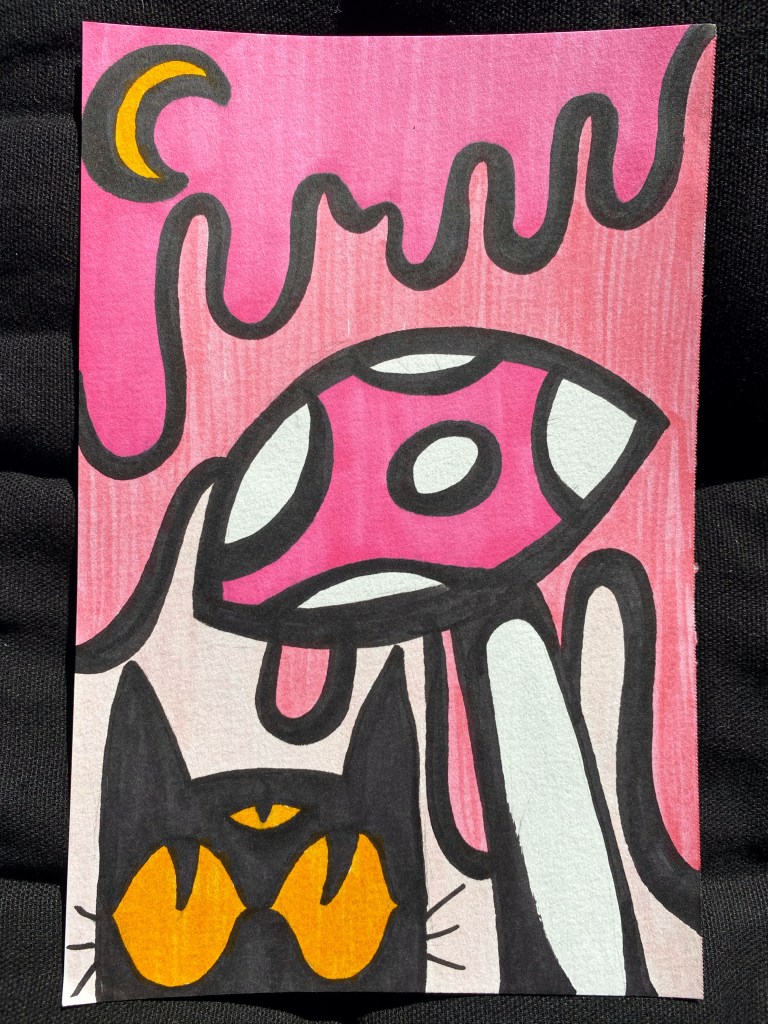 mushroom art by unicornface