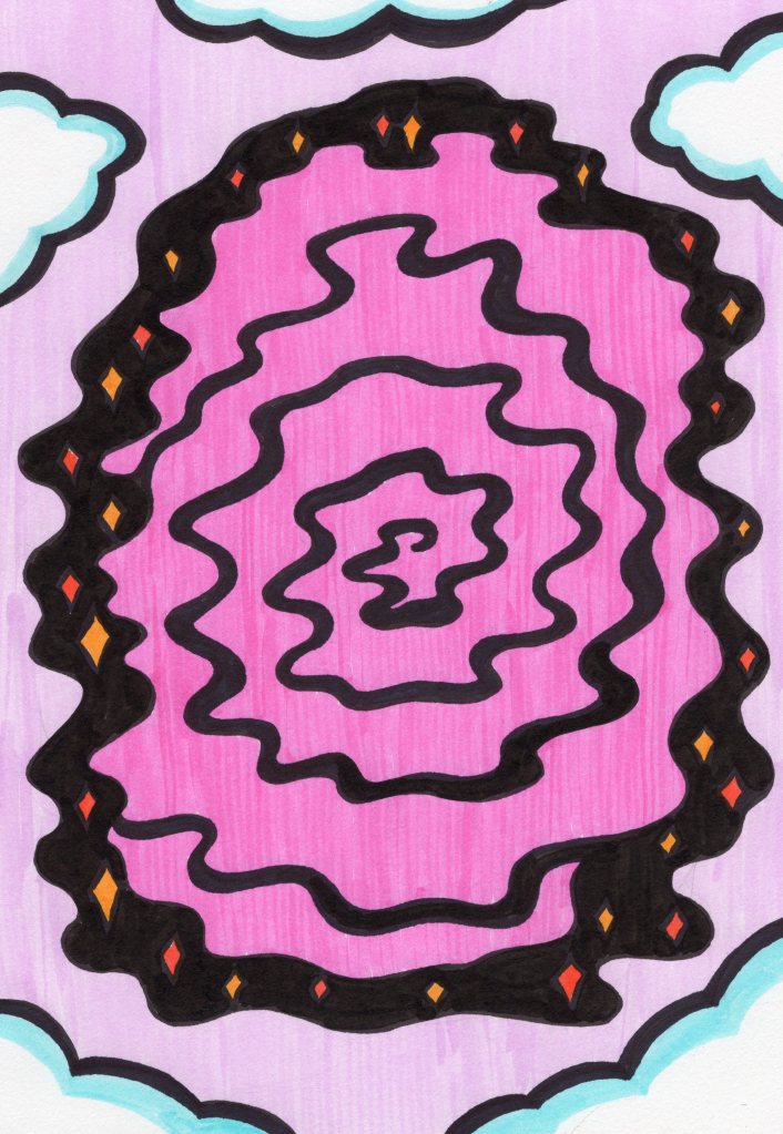 unicornface trippy portal doodle