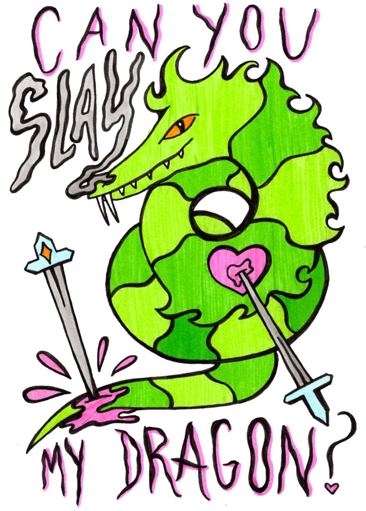 Dragon doodle art by Unicornface